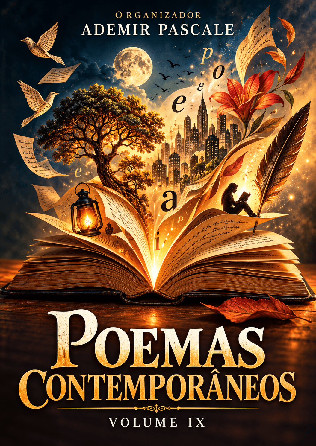 Capa de Poemas Contemporâneos - Vol. IX