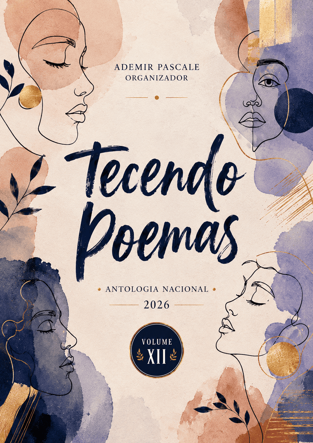Capa de TECENDO POEMAS – ANTOLOGIA NACIONAL 2026 – VOL. XII