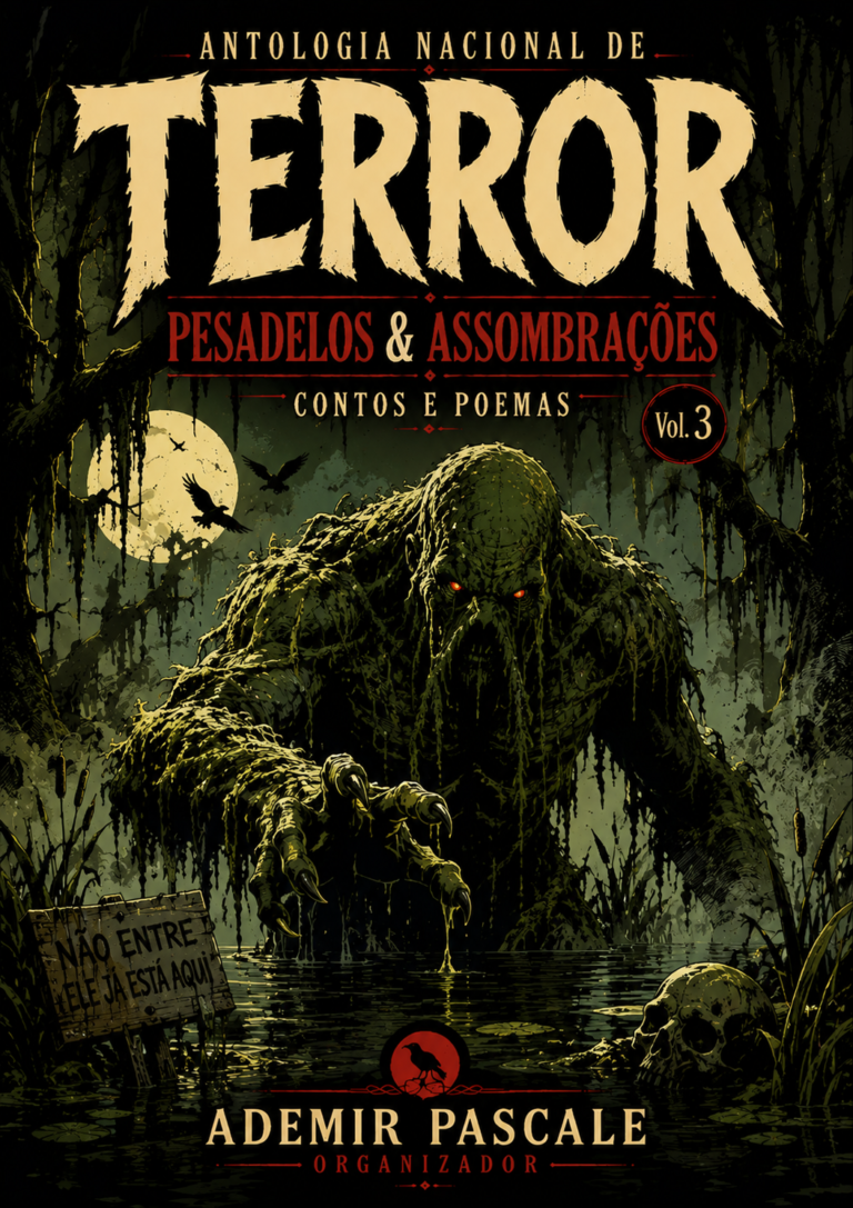 Capa de TERROR – PESADELOS & ASSOMBRAÇÕES – CONTOS E POEMAS – VOL. III